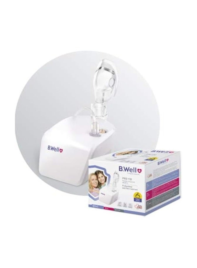B.Well جهاز ب.ويل PRO-110 نيبوليزر بالكمبريسور – يشمل أقنعة للبالغين والأطفال - Image 1