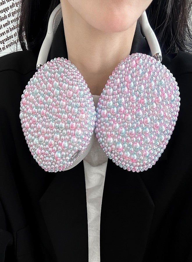 Olytop Glitter Pearls Case Cover for AirPods Max Headphones with Cleaner Pen Girls, Soft Handmade Beads TPU Ear Cups/Ear Pad/Headband Cover Silicone Protector for Apple Air Pod Max Accessories, Gradient Pink - Image 5
