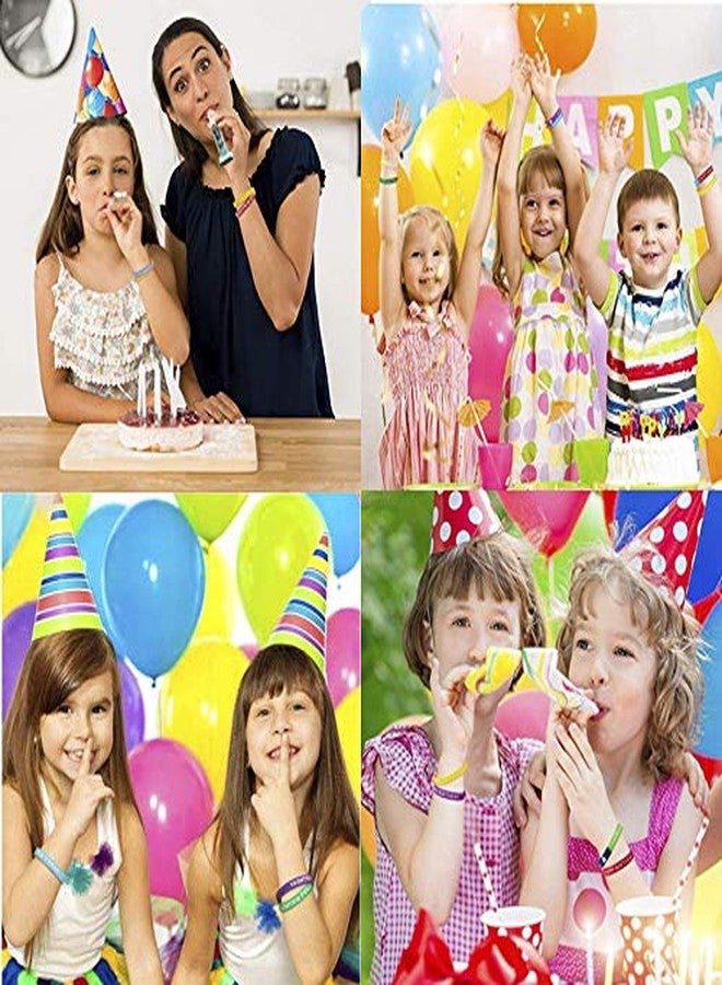 ARTLYMERS 72pcs Happy Birthday Rubber Bracelets, Colored Silicone Stretch Wristbands for Birthday Party Supplies Favors 8 Styles - Image 5