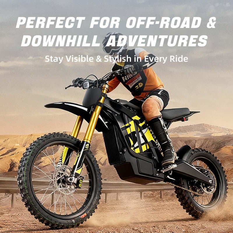 ISDOHS Downhill Electric Bike Number Plate Fit for Q20, S1/S2/Y1/RX, X1S/X/X2,MX3/MX4/MX5, XXX,Pro SS/SR/S, â€“ Black - Image 3