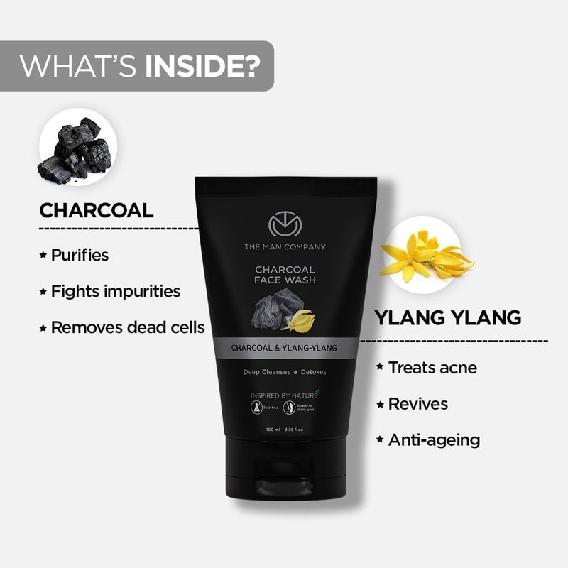 Different assemble options DeTan Combo with Charcoal Face Scrub and Face Wash for Deep-Cleanse Pores, Exfoliation, Anti- Acne, Blackhead Remover, Brightens Skin - Pack of 2 Long term use design - Image 4
