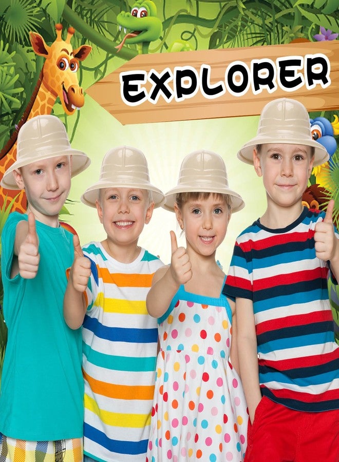 Erinnmy Safari Explorer Party Hats - 24 Pcs Plastic Jungle Animal Themed Hats for Kids Birthday, Dress-Up Adventures - Image 5