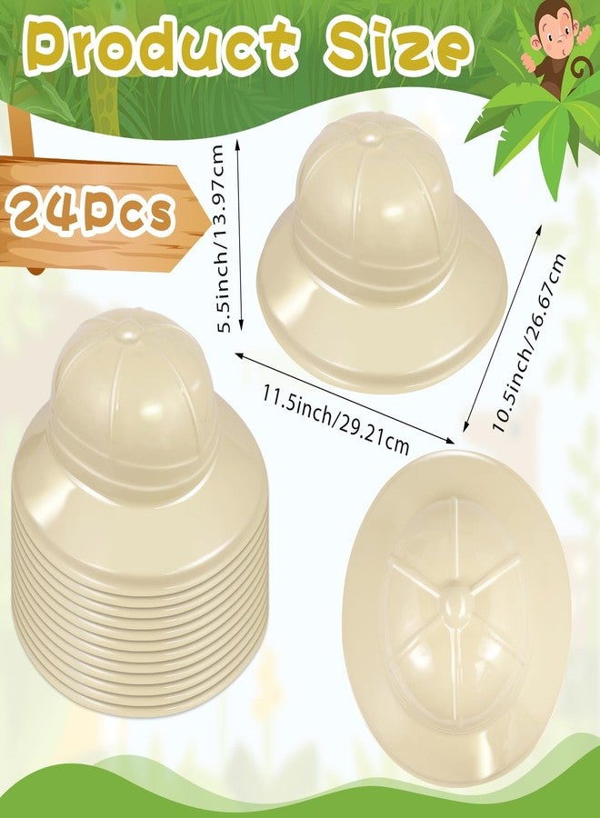 Erinnmy Safari Explorer Party Hats - 24 Pcs Plastic Jungle Animal Themed Hats for Kids Birthday, Dress-Up Adventures - Image 2