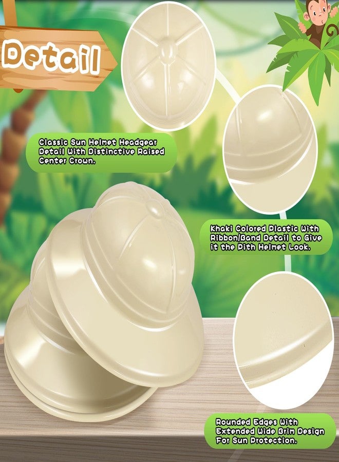 Erinnmy Safari Explorer Party Hats - 24 Pcs Plastic Jungle Animal Themed Hats for Kids Birthday, Dress-Up Adventures - Image 3