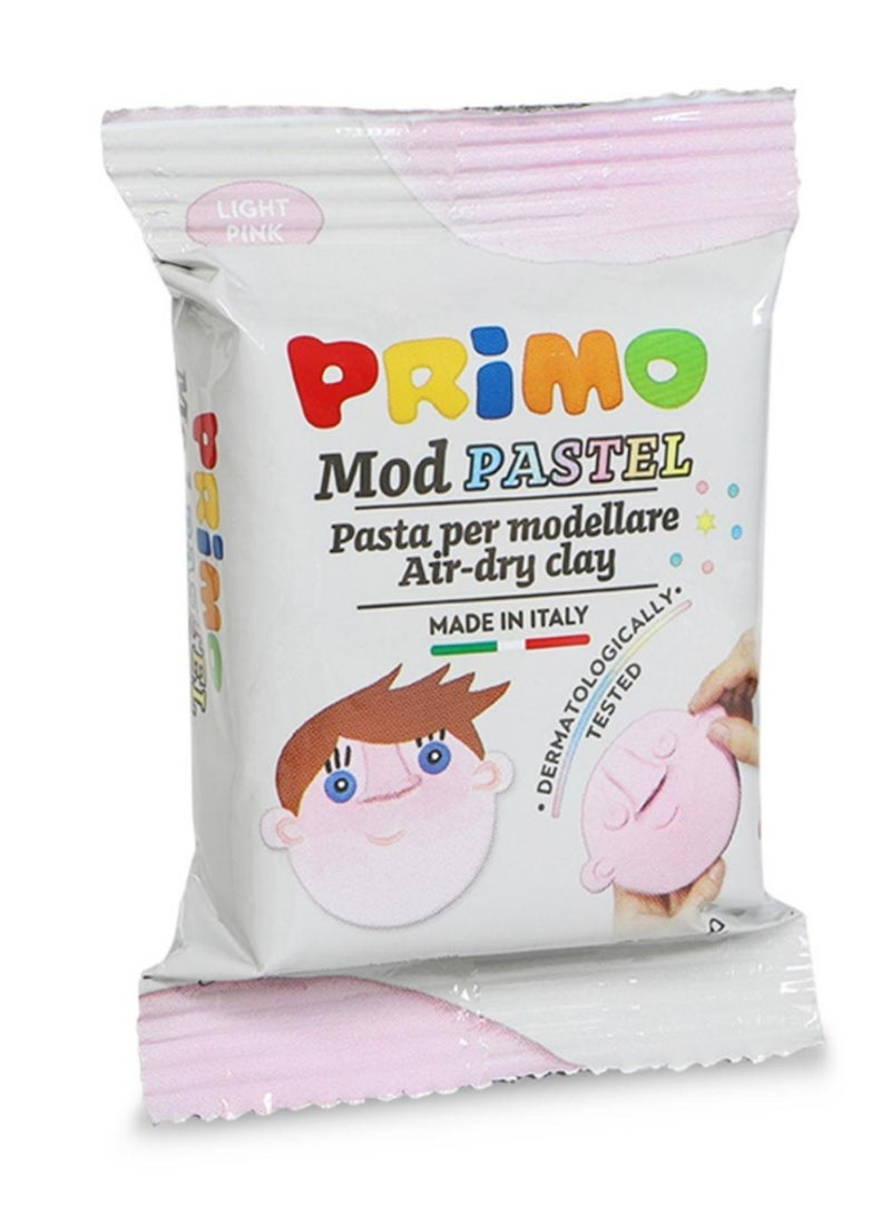 Primo Air-Dry Clay, Pink, 250g. Screen-free activity for children. Develops fine motor skills and promotes sensory development. Dries to a hard, modeling clay. Non-toxic. For use at home or in the classroom.