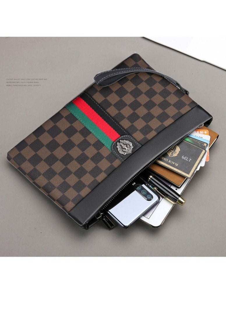 NIBEMINENT Large Size Wallet For Men And Women Classic Phone Purse Wristlets Clutch Bag Zip Pouch Handbag With Card Slots  - Image 5
