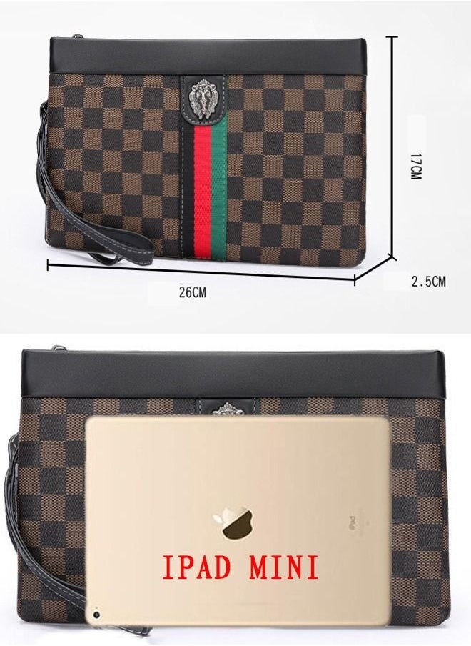 NIBEMINENT Large Size Wallet For Men And Women Classic Phone Purse Wristlets Clutch Bag Zip Pouch Handbag With Card Slots  - Image 4