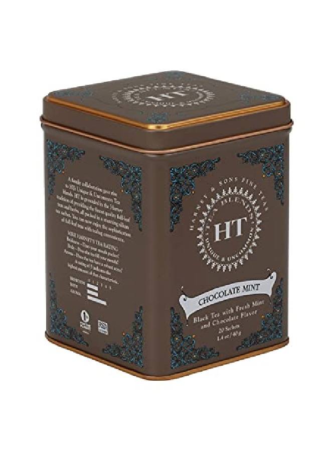 HARNEY & SONS شاي أسود بنكهة الشوكولاتة والنعناع من هارني وأولاده 20 كيس في العلبة - Image 2