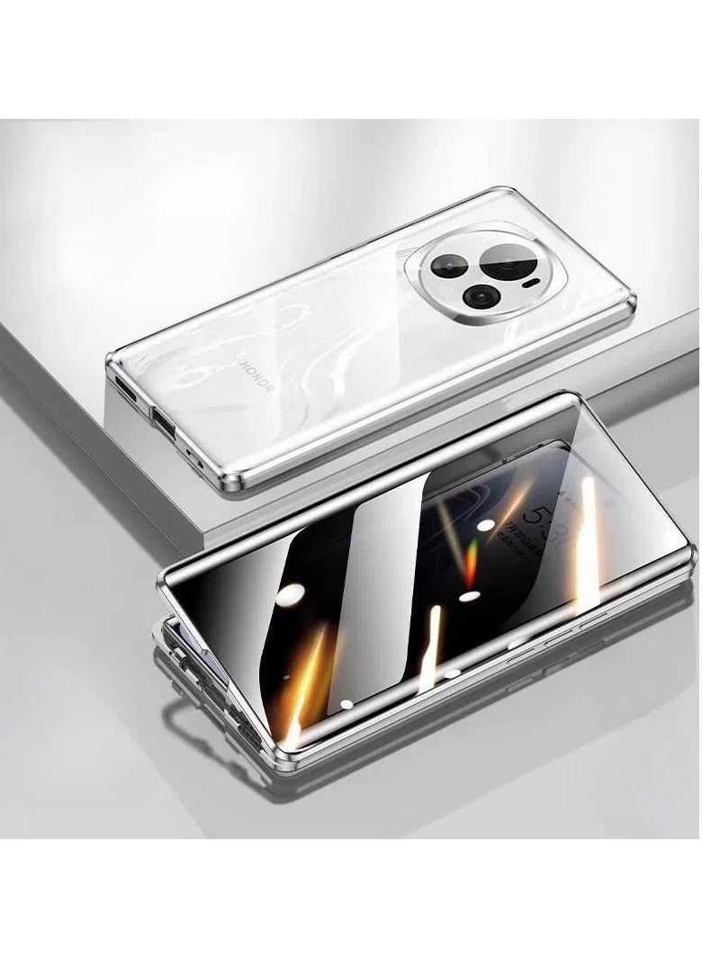 عام متوافق مع الشرف ماجيك 6 برو 5 جرام حالة الخصوصية حالة المغناطيسي الامتزاز الجبهة عودة 360 درجة مجموع حماية حالة مع مكافحة التجسس الزجاج المقسى - Image 1