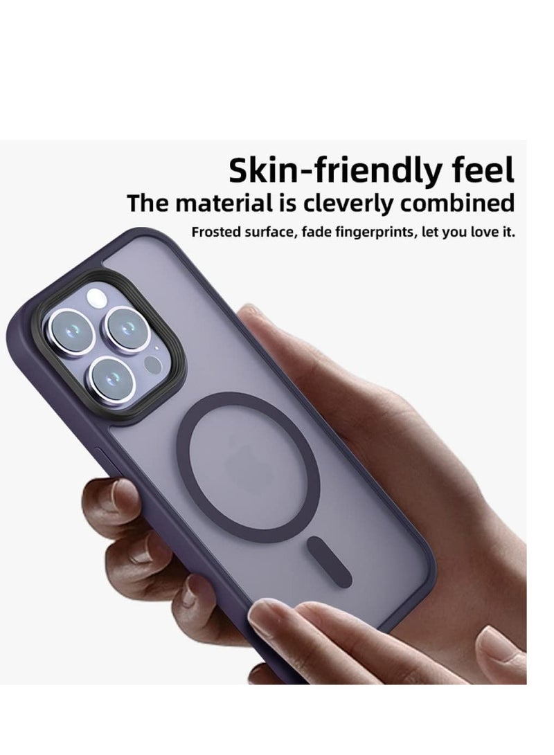 ELTRAZONE Translucent Matte Magnetic Wireless Charging Phone Case Compatible with iPhone 15 Pro max Solid Hard Cover - Image 4