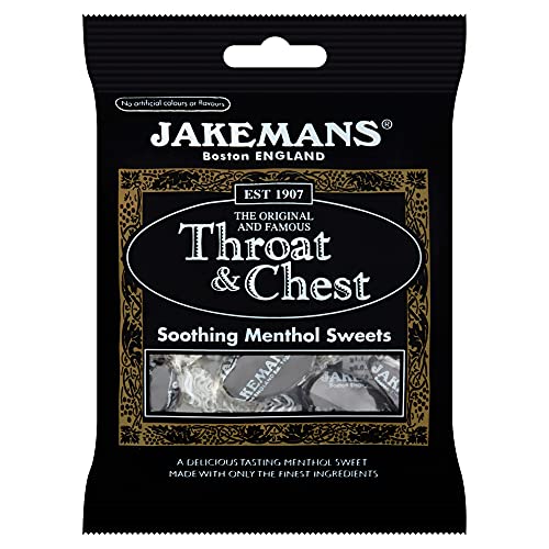 Jakemans Throat and Chest Menthol Sweets 100G - Image 1
