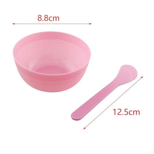 TAODAN 6PCS DIY Glue Mixing Plastic Bowl with Glue Mixing Spoon Pink Beauty Mask Debugging Tool Stirring Stick Cosmetic Slime Making Tools - Image 3