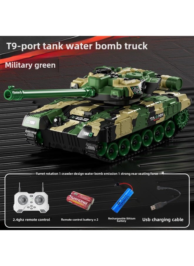Generic - The 99a Remote Control Tank Car Can Fire Cannons To Launch Water Bombs Tracked Off-road Simulation T90 Model Toy Car-color:13-way  Can Launch Bullets + Turret Rotation + Mobile Phone Control-Specifications:Luxury Three Batteries - Image 1
