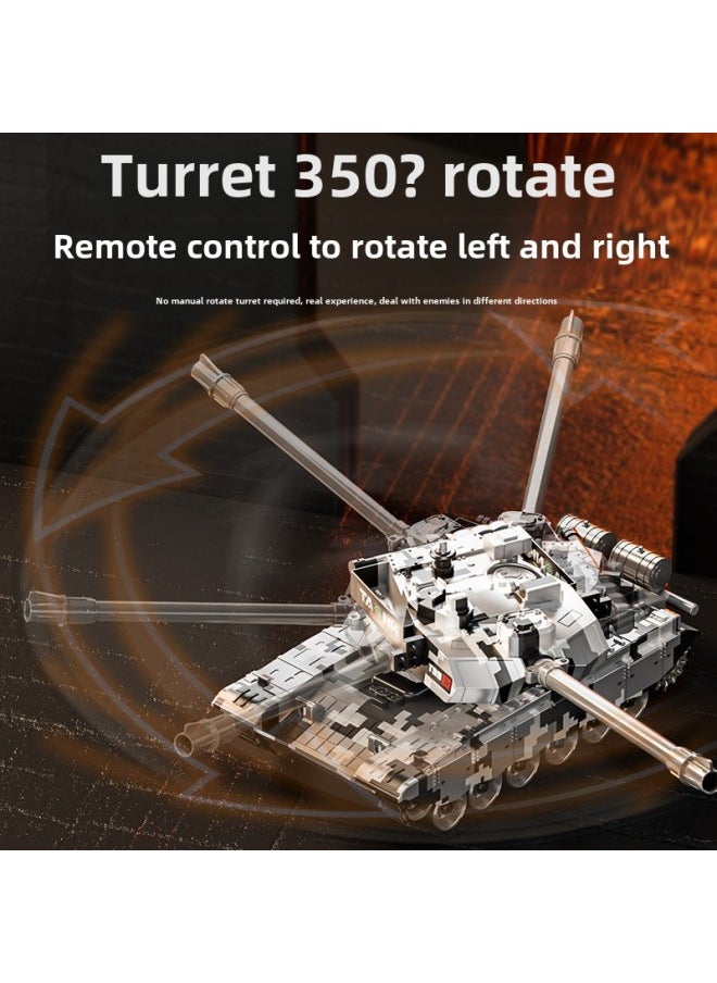 Generic - The 99a Remote Control Tank Car Can Fire Cannons To Launch Water Bombs Tracked Off-road Simulation T90 Model Toy Car-color:13-way  Can Launch Bullets + Turret Rotation + Mobile Phone Control-Specifications:Luxury Three Batteries - Image 1