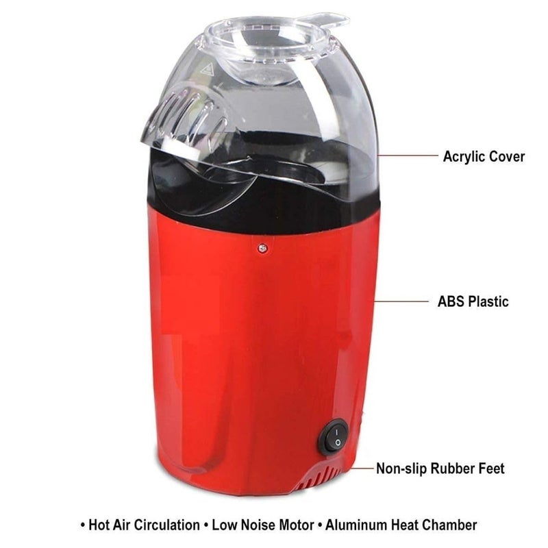 Drumstone OilFree Popcorn Maker Electric Hot Air Technology Stylish Compact Design Quick Easy for Home Movie Nights - Image 4