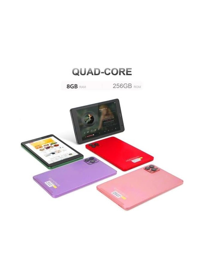 REBENUO Full HD 8-Inch Android Tablet | SIM Slot | 5G LTE | 8000mAh Battery | Dual Camera + GPS(Red) - Image 2