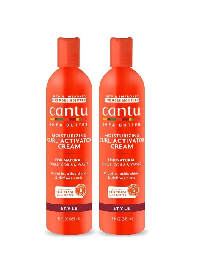 CANTO 2 Pieces Moisturizing Curl Activator Cream for Natural Hair with Pure Shea Butter 355ml - Image 1