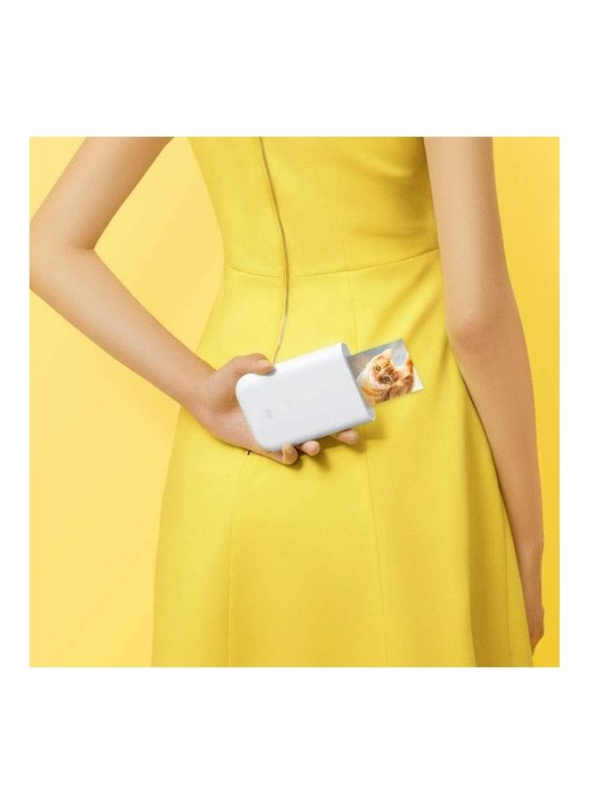 Portable Photo 300dpi Pocket Mini AR With DIY Share 500 mAh Image Zinc Paper Printer White - Image 5