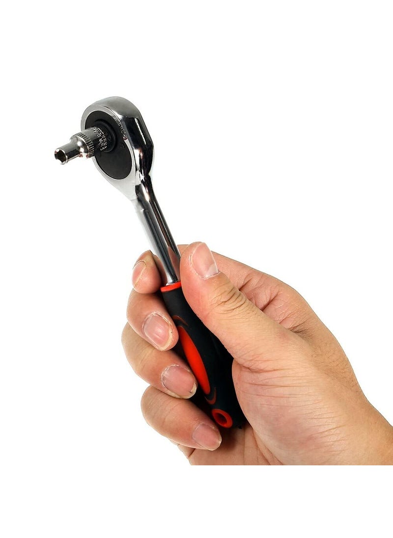 Digital Craft - Digital Craft Multifunction Hand Tool Kit Car Ratchet Wrench Assembly Tool Household Repair Tools Automotive Set 46PC Socket Set8Pc Double Open Spanner Set8Pc Ring Spanner Set - Image 1