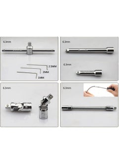 Digital Craft Digital Craft Multifunction Hand Tool Kit Car Ratchet Wrench Assembly Tool Household Repair Tools Automotive Set 46PC Socket Set8Pc Double Open Spanner Set8Pc Ring Spanner Set  - Image 5
