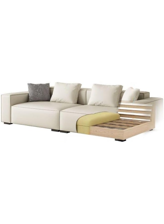 Poppins Home Poppins HOME Contemporary Sectional Sofa, 3-Seater (White)  - Image 4