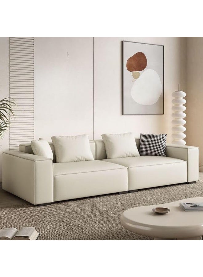 Poppins Home Poppins HOME Contemporary Sectional Sofa, 3-Seater (White)  - Image 1