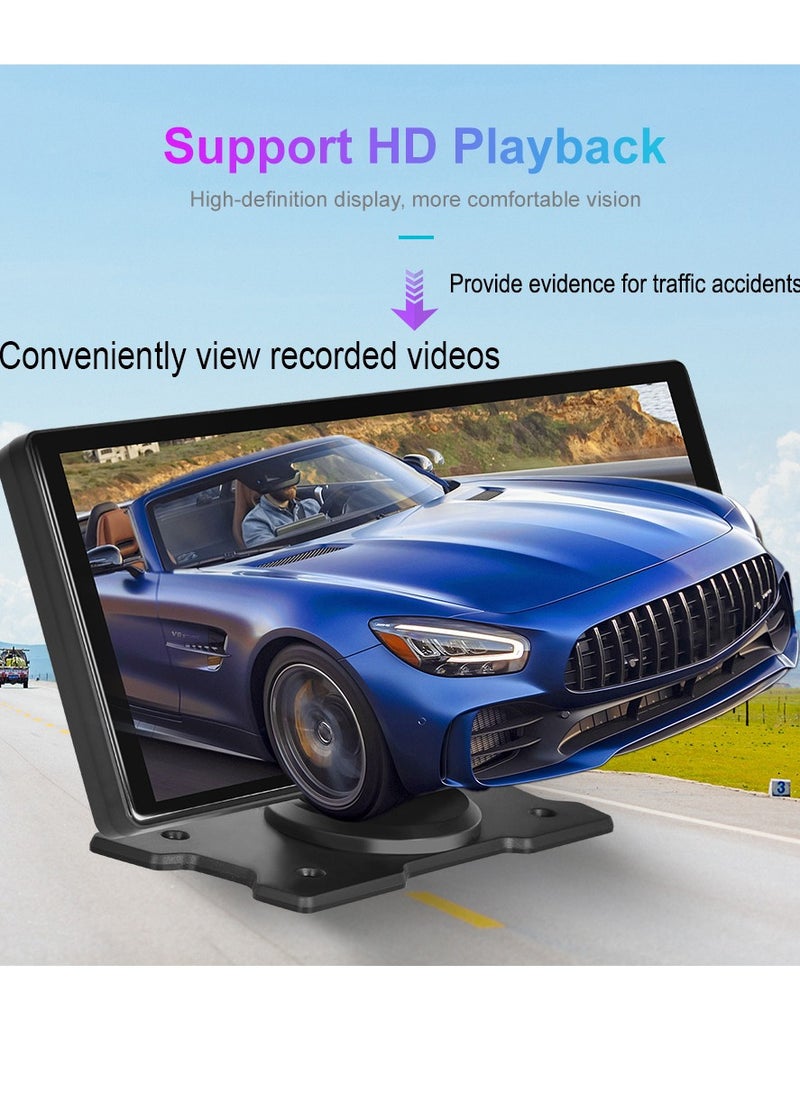 Generic - Wireless Apple Carplay Car Stereo,Portable 10.26 Inch Touch Screen Android Auto,4K Dash Cam,1080p Backup Camera DVR,Drive Mate Carplay Navigation with Mirror Link/Siri/FM/Bluetooth - Image 1