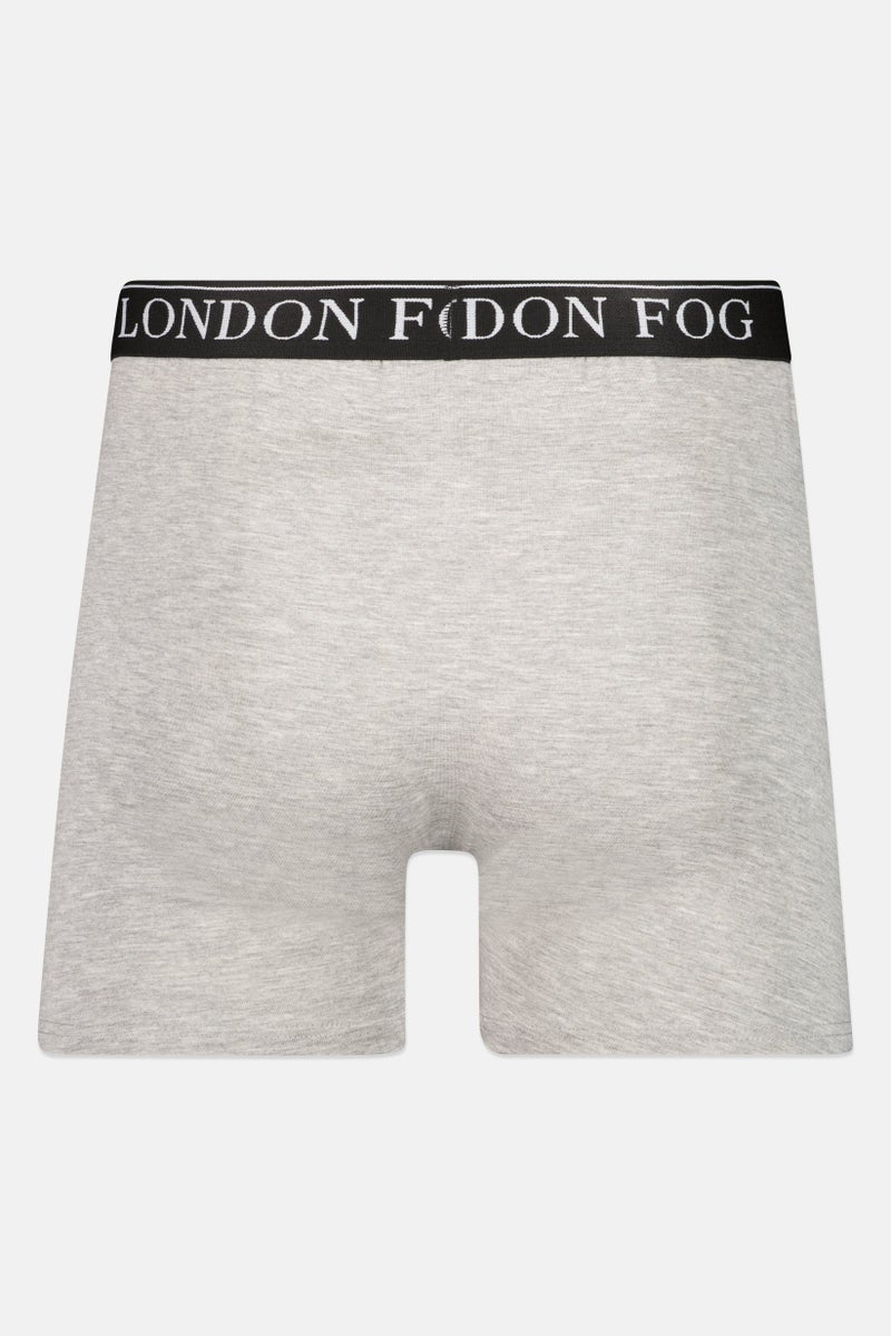 London Fog Men 2 Piece Brand Logo Boxer Briefs, Multicolor - Image 2