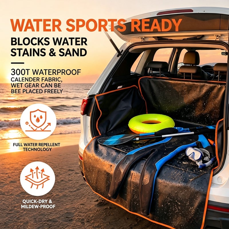 Waterproof Car Trunk Pet Mat, Large Backseat Cover - Image 4
