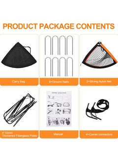 Beauenty 2 Pack Portable Football Goals for Kids,4 x 3 ft Kids Football Training Equipment for Garden, Indoor  Outdoor, Impact-Resistant Fibreglass Structure  - Image 2