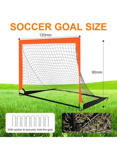 Beauenty 2 Pack Portable Football Goals for Kids,4 x 3 ft Kids Football Training Equipment for Garden, Indoor  Outdoor, Impact-Resistant Fibreglass Structure  - Image 5