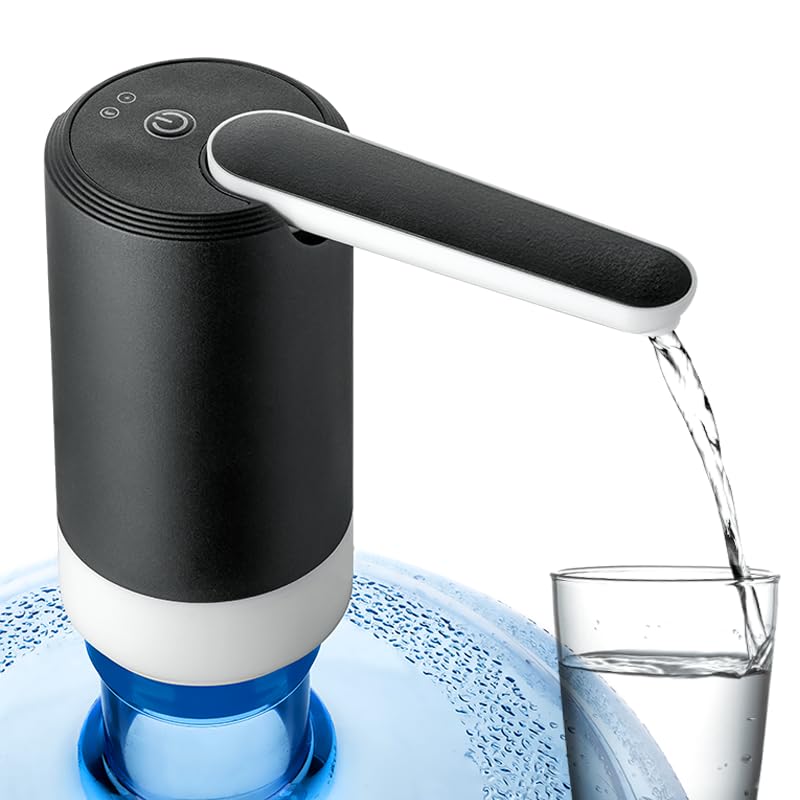 COSTAR Portable Wireless Water Pump Automatic Dispenser With Removable Spout USB Rechargeable Mini Pump For Bottles Ideal For Drinking Water kingfisher04 pro Black 20 Liter - Image 1