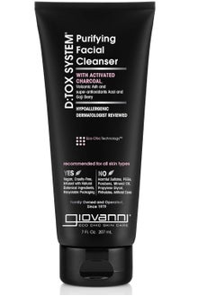 Giovanni D:Tox System Purifying Facial Cleanser for Unisex, All Skin Types, 7 oz (Pack of 1)