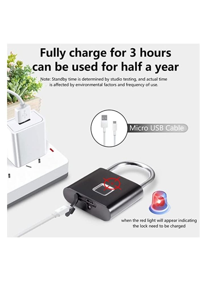 WALL BEAUTY - IP65 Smart Digital Alarm Pad Fingerprint lock/Smart Biometric Fingerprint Padlock - Image 1