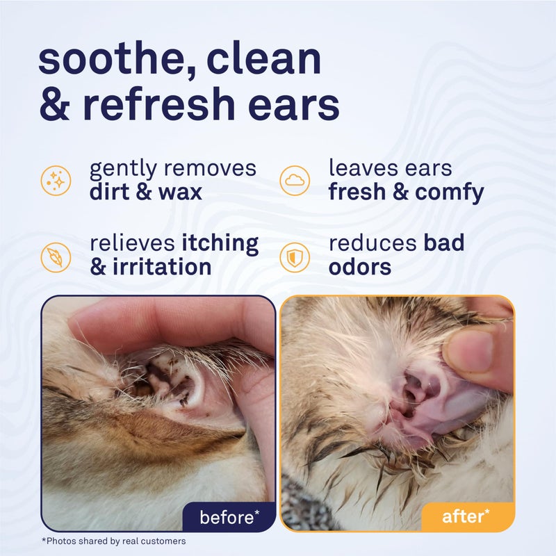 Petpost | Cat Ear Cleaner Wipes - Ultra Soft Cotton Pads in Coconut Oil Solution - Treatment for Removing Cat Ear Dirt & Wax 100 ct. - Image 2