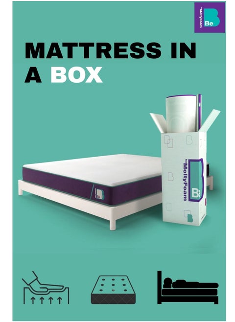 Master Molty Foam | Be by Molty | Queen Size Mattress | 8 Inches |190cmX 160cmX 25cm|Redefining Comfort | Premium Quality Foam for Luxury Sleep | Easy Assemble