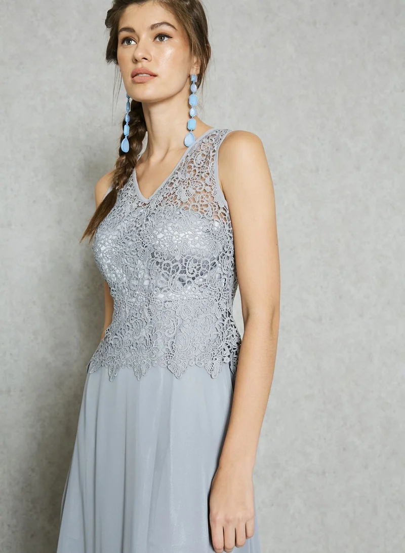 MELA LONDON Embroidered Lace Dress for Women | Best Price Oman MELA LONDON Embroidered Lace Dress for Women | Best Price Oman