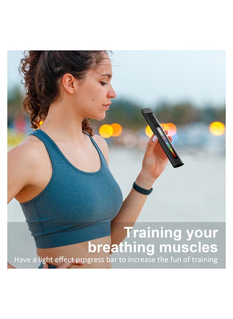 SYOSI - Breathing Exercise Device, Breathing Lung Recovery Exerciser, Compact Guided Portable Breathing Trainer, Real-time Result Display, Improve Fitness Sleep, Excellent for Athletes Normal People - Image 1