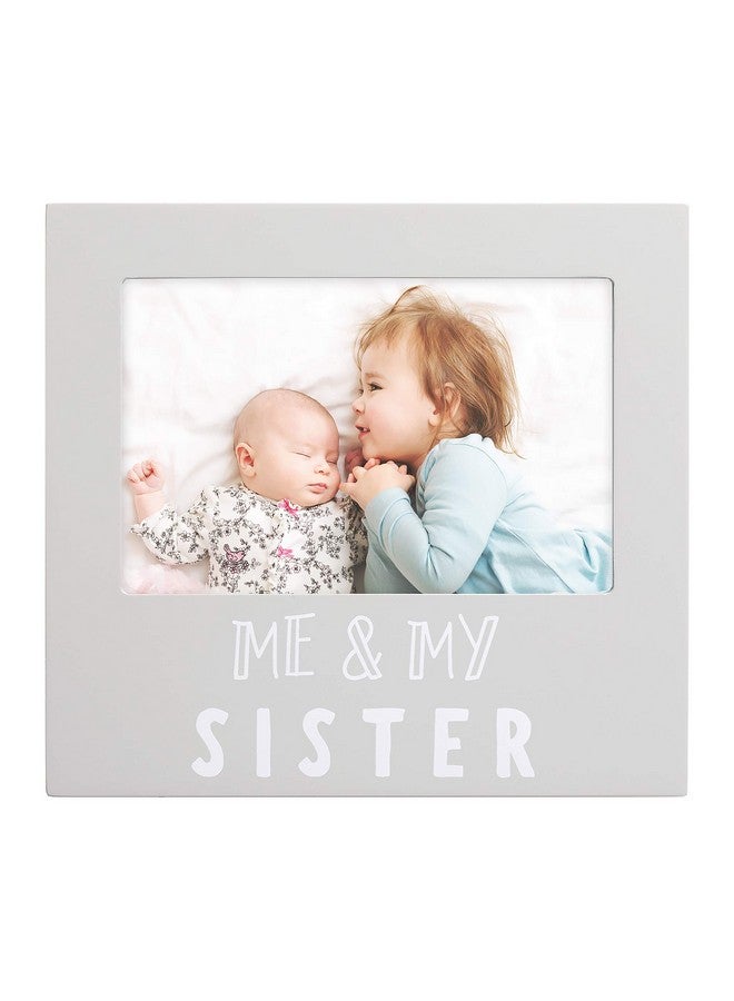 Pearhead Me & My Sister Sentiment Photo Frame, Big Sister or Brother Gift, Sibilng Pictures, Gray - Image 1