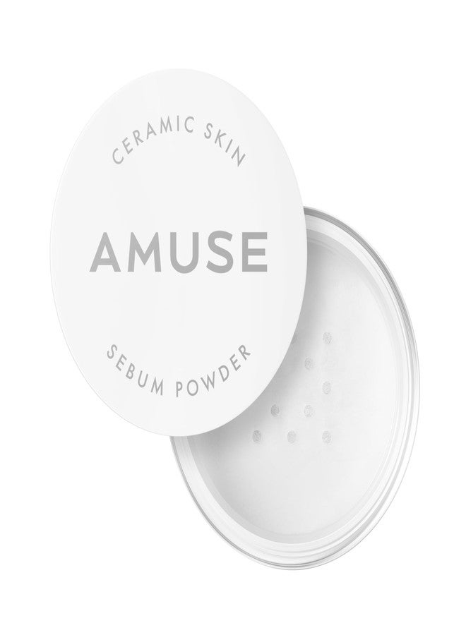 AMUSE SEOUL NEW Ceramic Skin Sebam Powder 2 Colors (Clear/Violet)】 Amuse Nosebum Pores & Sebum Cover Texture Cover Smooth Skin Adhesion Base Makeup Finish Powder Korean Cosmetics Vegan Wonyon - Image 1