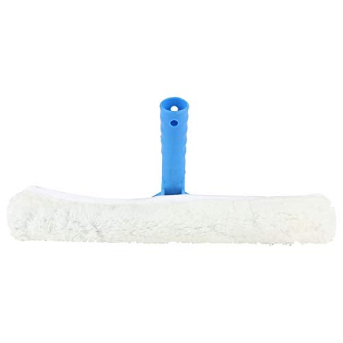 TARGET HYGIENE Cleaning Combi Mop Head Blue (2 in 1)| Window Cleaner Tool - 2 in 1 Glass Washer Kit- Microfiber Washing Head- Rubber Hand Squeegee | 35 cm Glass Wiper Set (White, Medium) - Image 3