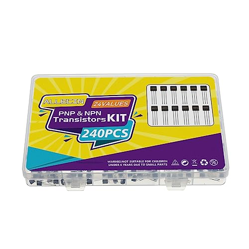 ALLECIN 24 Values BJT Transistor Kit A1015 A733 C945 C1815 S8050 S8550 S9012 S9013 S9014 S9015 S9018 2N7000 2N2222 2N2907 2N3904 2N3906 2N5401 2N5551 BC327 BC337 BC547 BC550 BC557 BC560 Transistors - Image 5