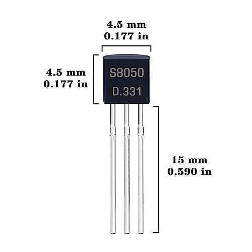 ALLECIN 24 Values BJT Transistor Kit A1015 A733 C945 C1815 S8050 S8550 S9012 S9013 S9014 S9015 S9018 2N7000 2N2222 2N2907 2N3904 2N3906 2N5401 2N5551 BC327 BC337 BC547 BC550 BC557 BC560 Transistors - Image 3