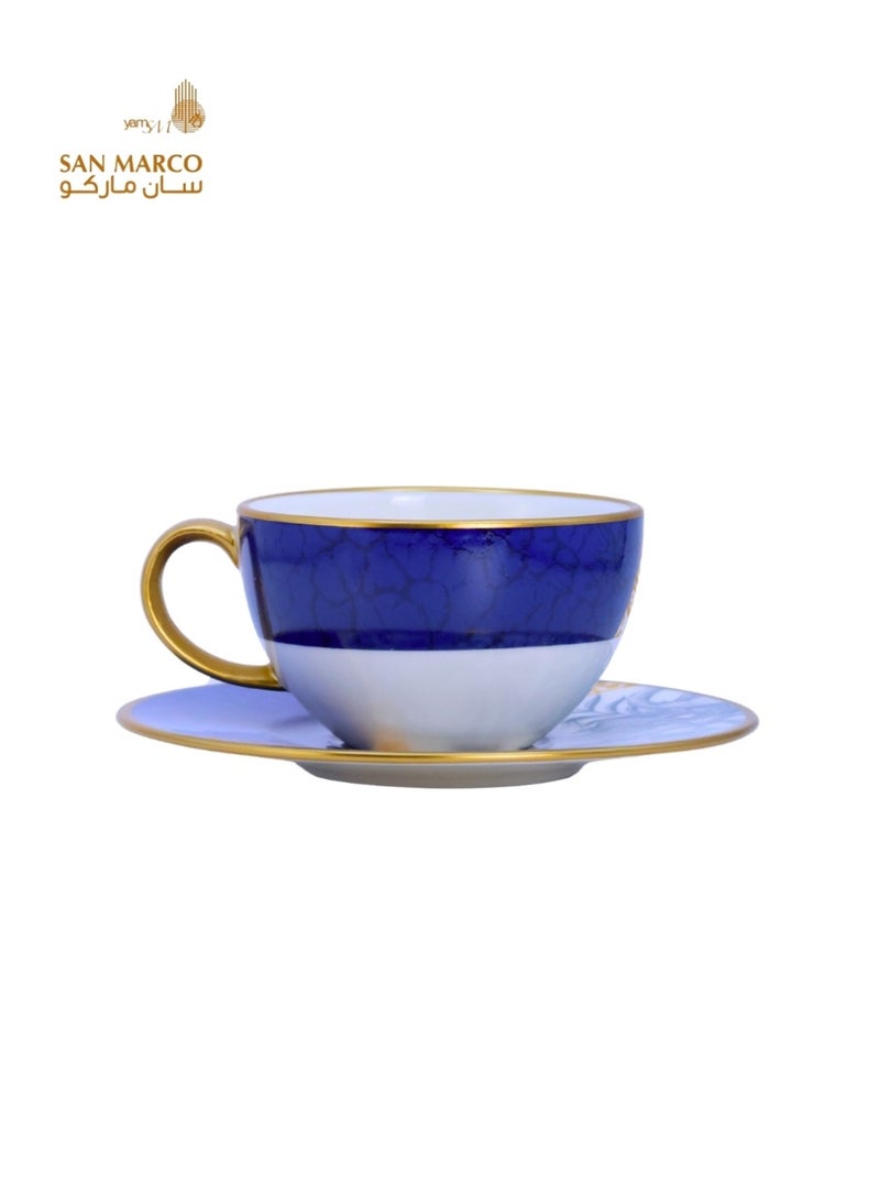 San Marco Premium Sapphire Porcelain Tea Set – 12 Pieces - Image 2