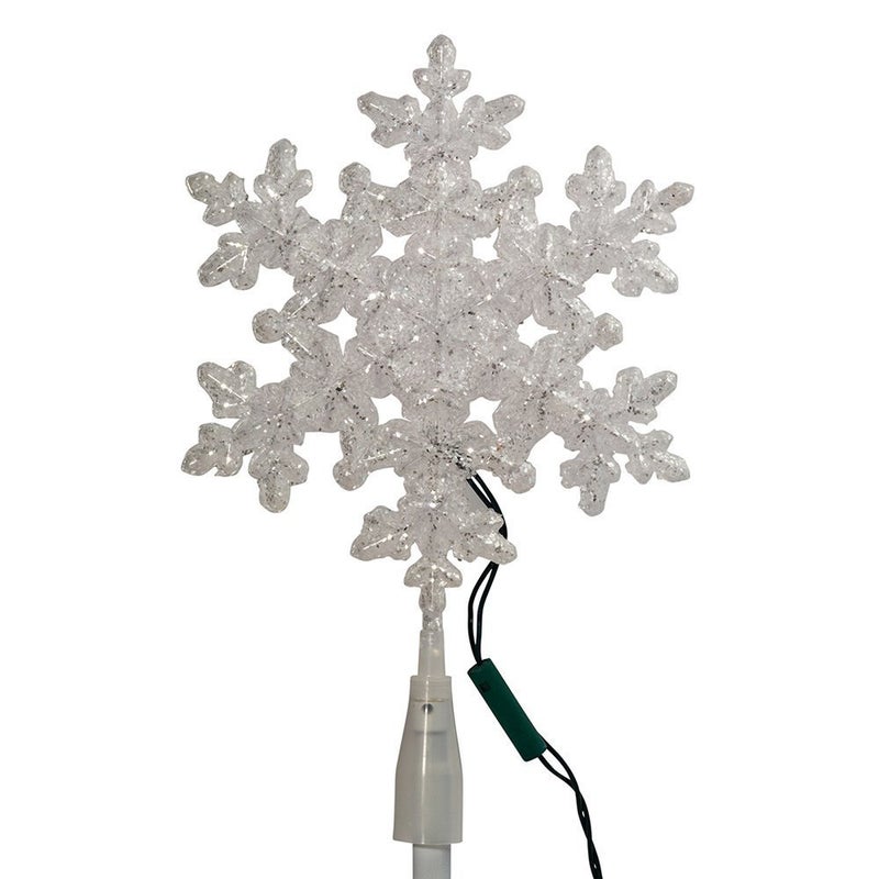 Kurt S. Adler Kurt Adler UL 10Light LED Snowflake Treetop WhiteBlue 