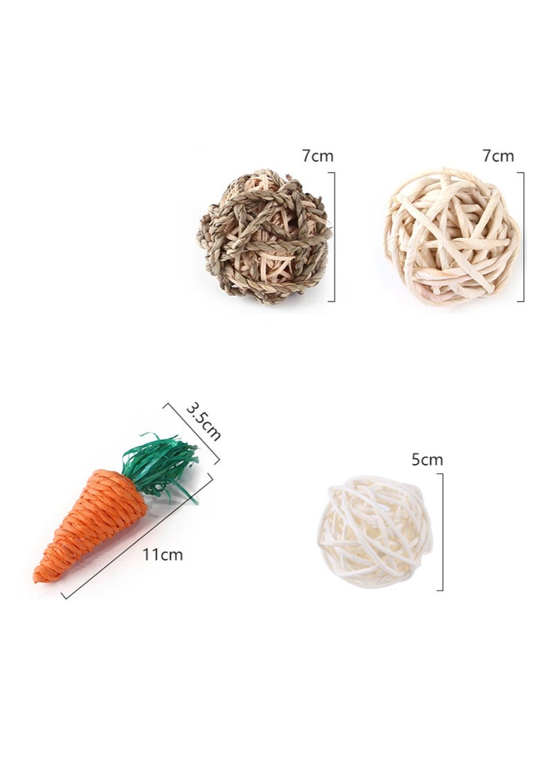 25-Piece Hamster Toy Set - Fun and Safe Chew Toys for Hamsters, Rabbits, and Parrots - Includes Wooden Chew Toys, Suitable for Small Pets - Image 2