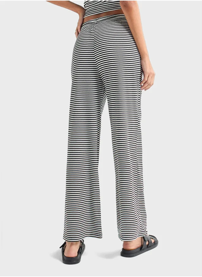 فاف Striped Flared Pants