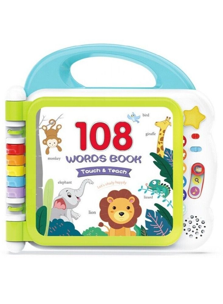 نسخة مطورة عالية الجودة من البلوتوث التعليمية الإنجليزية للأطفال ذكاء 108 كلمة آلة تعلم الكتب - Image 2