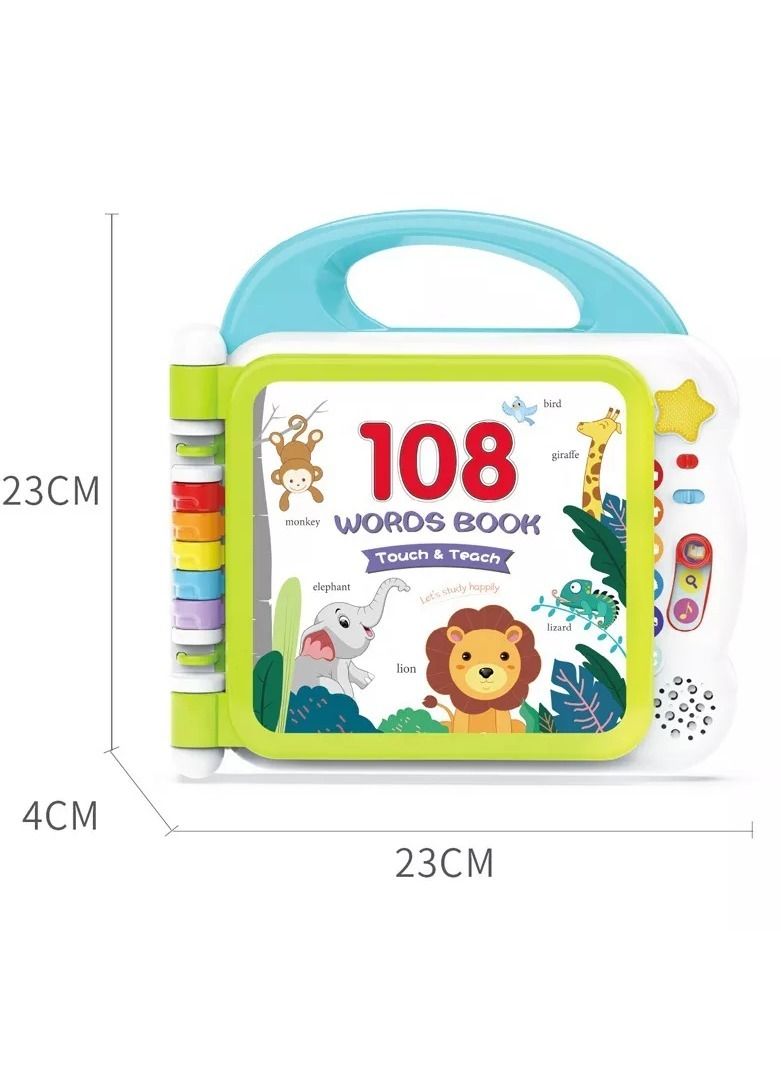 نسخة مطورة عالية الجودة من البلوتوث التعليمية الإنجليزية للأطفال ذكاء 108 كلمة آلة تعلم الكتب - Image 3