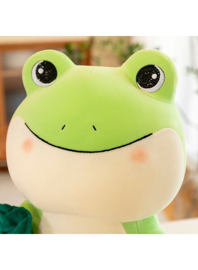 Lotus Leaf Frog Plush Toy Cute Little Jumping Frog Doll Pillow Birthday Gift Small Toy Wholesale-Specifications:28cm-Color:Pink - Image 3